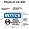 Signmission 12 in Height, 18 in Width, Vinyl Decal, Rectangle OS-2PACK-NS-D-1218-L-16515 - alternate 4